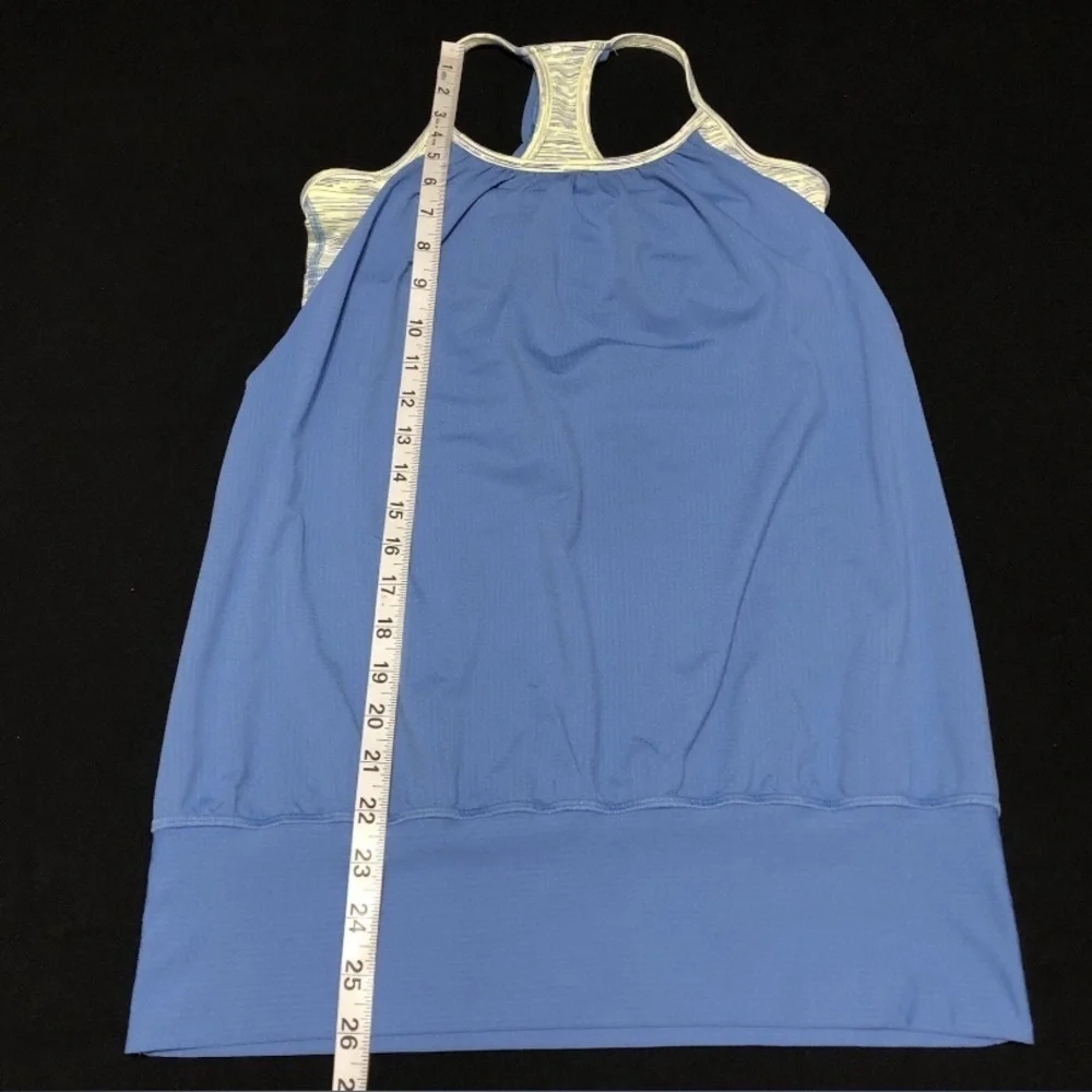 Lululemon No Limits Tank Top Bra Attached Blue Tank | Size 6 | NWOT